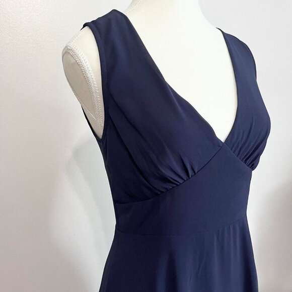 BHLDN CAPULET BRIDESMAID NAVY CHIFFON EVENING GOWN DRESS - S - Picture 5 of 15